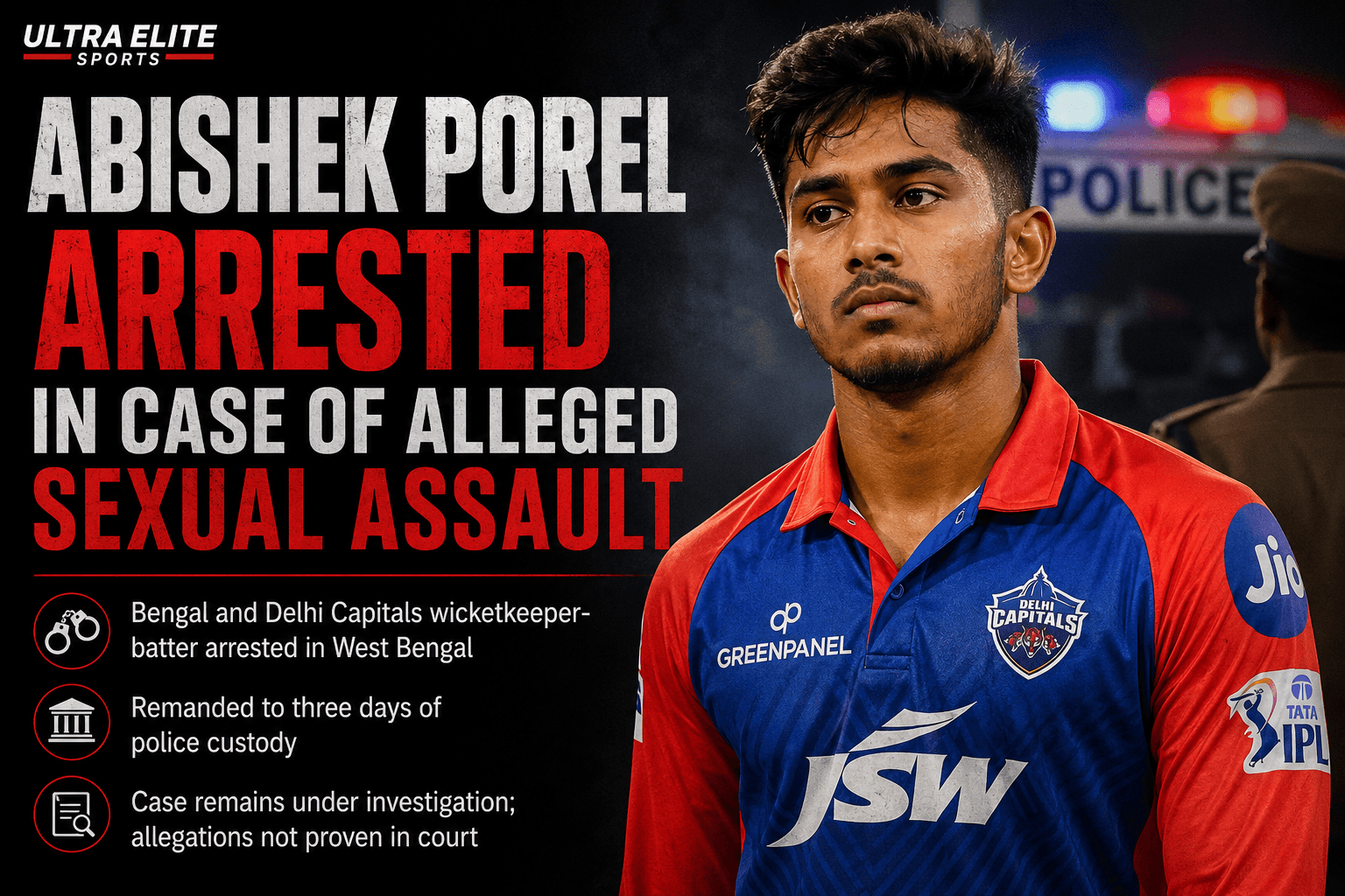Abishek Porel Arrested in Case of Alleged Sexual Assault